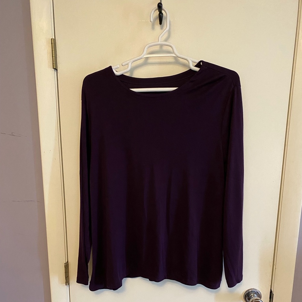 COPY - CLOSET CLEARANCE PRICE DROP!
- vibrant grape Pima crew-neck, long-sleeve…